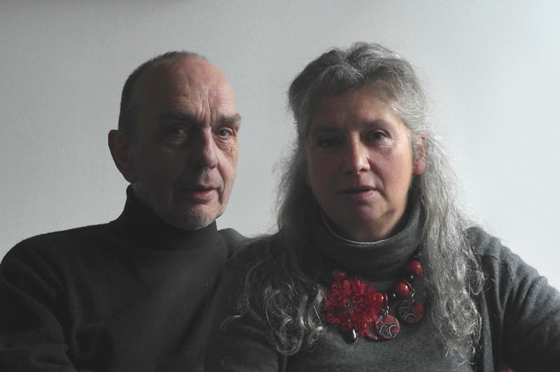 Les professeurs des cours et stages de peinture Hélène et Thierry de Penhouët prise en 2014